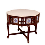 Seren Round White Side Table — view 3