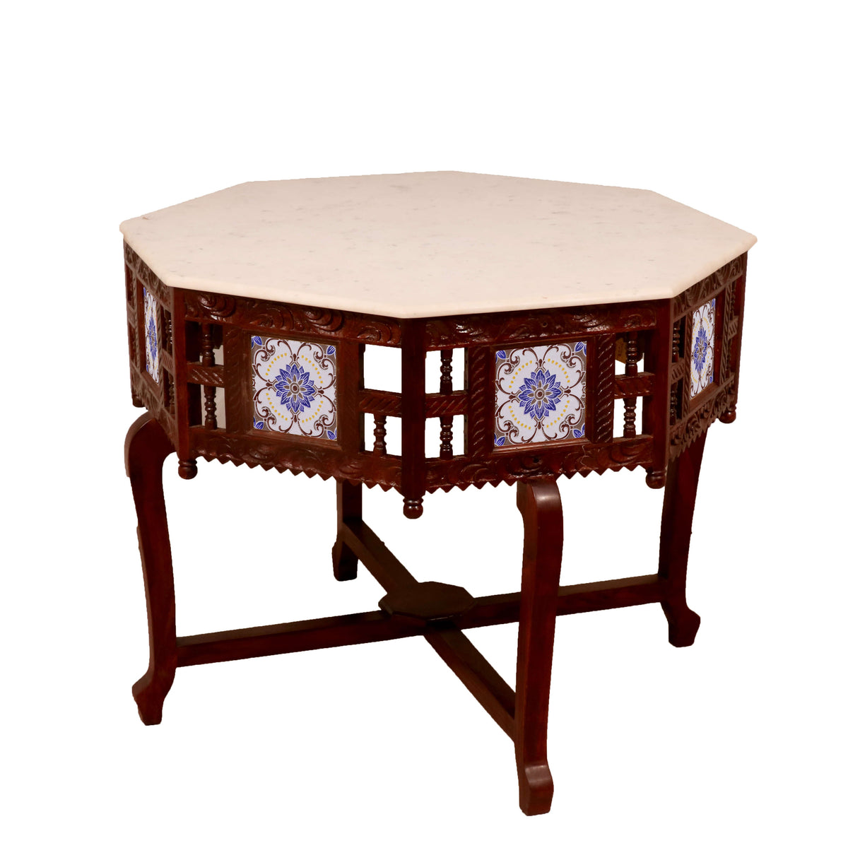 Seren Round White Side Table — view 3