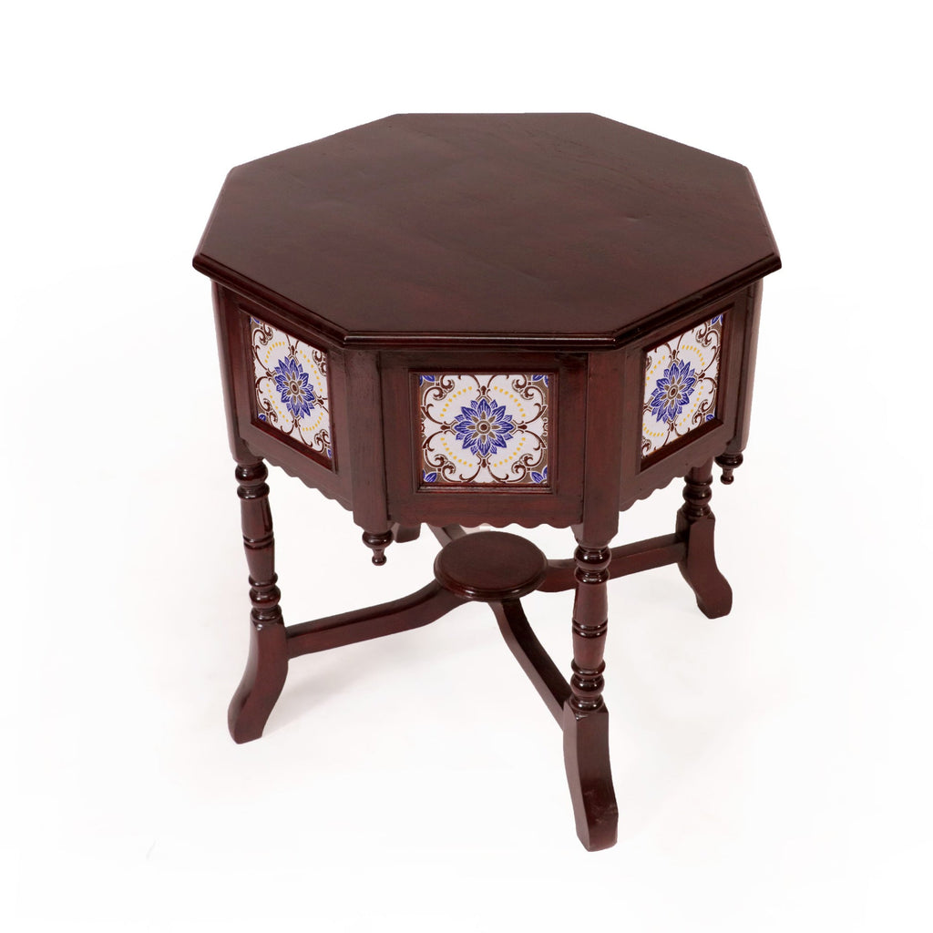 Renata Hexagonal Tiled Side Table — view 1