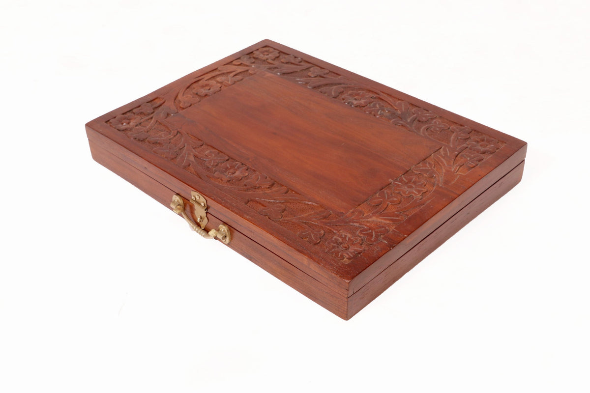 Giselle Floral Carved Storage Box — view 1