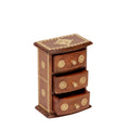 Rafferty Solid Wood 3 Drawer Mini Chest - Brass Detail - product image 1