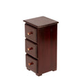 Cosmo Solid Wood 3 Drawer Desk Tower - Russet - product image 1