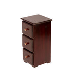 Cosmo Solid Wood 3 Drawer Desk Tower - Russet - product image 1