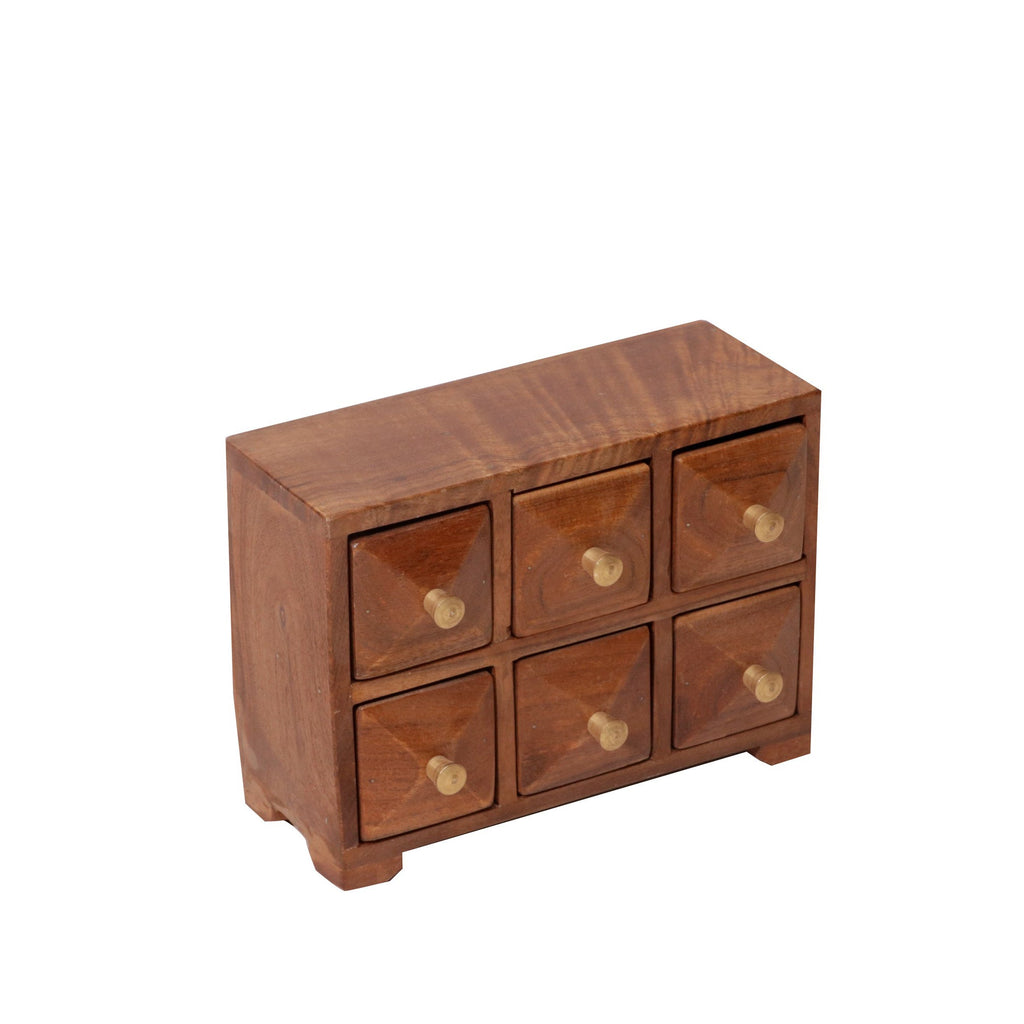 Vela Solid Wood 6 Drawer Mini Chest - Diamond - product image 3