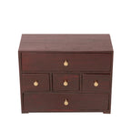 Luca Solid Wood 5 Drawer Desk Chest - Russet - product image 4