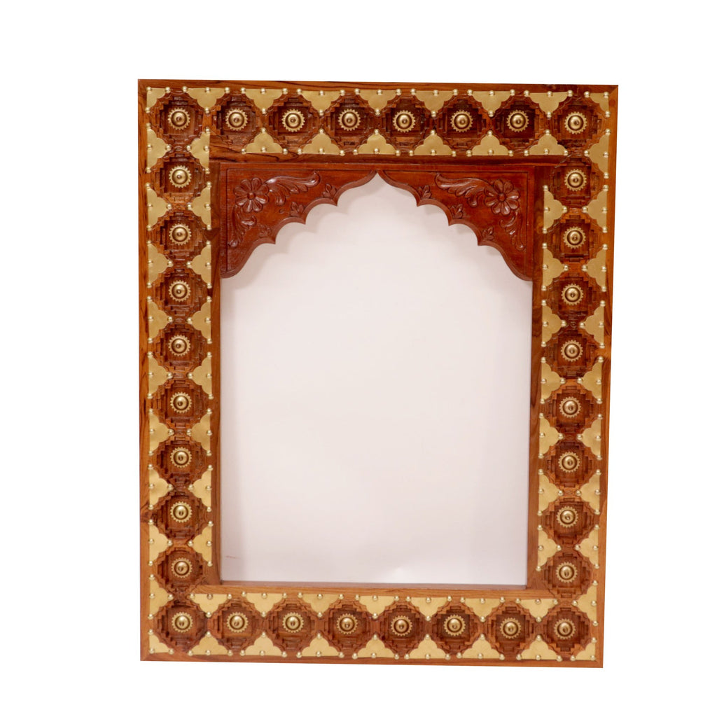 Dahlia Carved Arched Wall Mirror — view 2