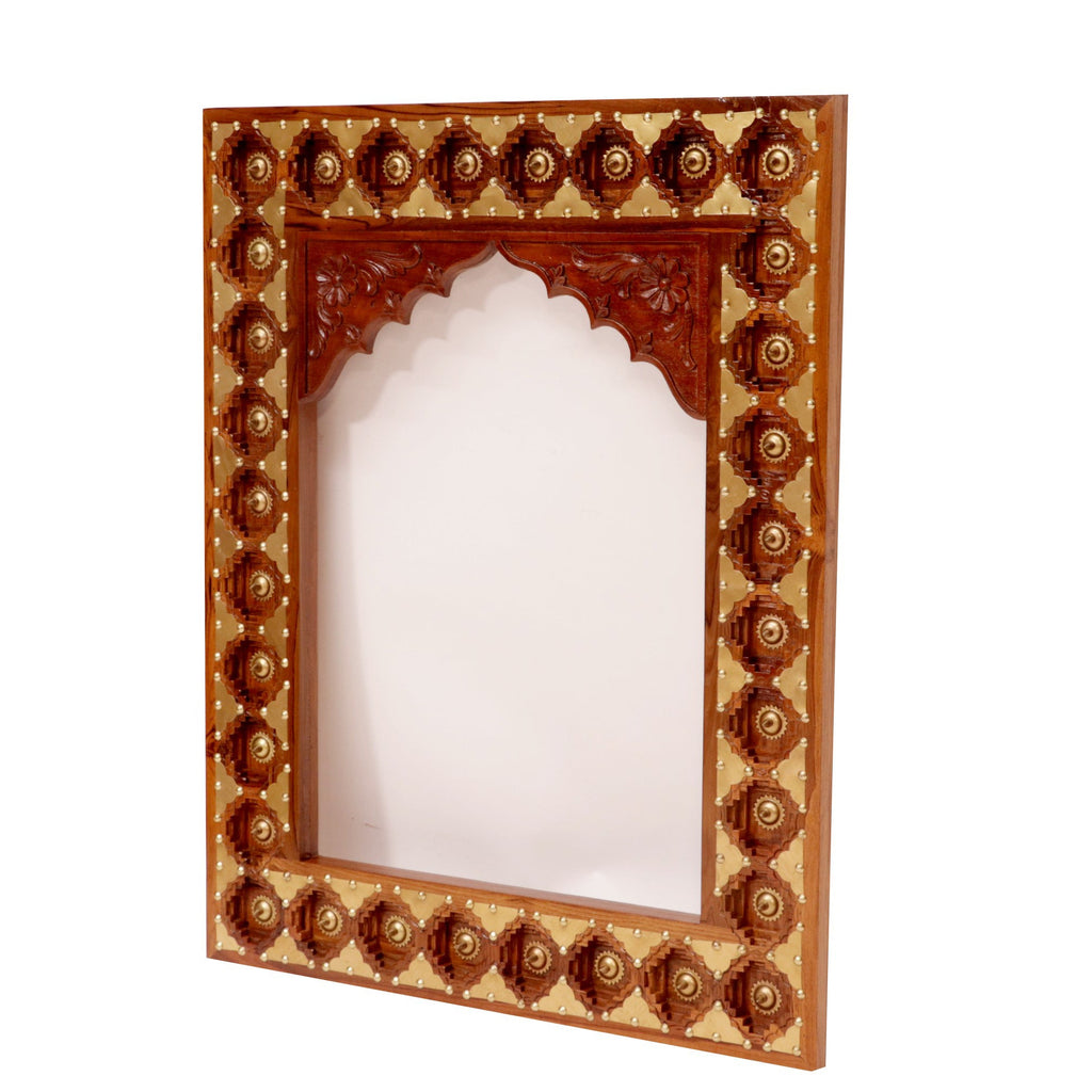 Dahlia Carved Arched Wall Mirror — view 1