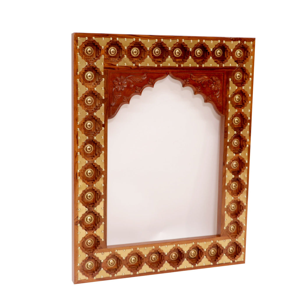Dahlia Carved Arched Wall Mirror — view 4