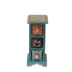 Maren 3 Drawer Ceramic Tower - Teal - product image 4
