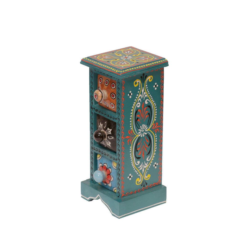 Maren 3 Drawer Ceramic Tower - Teal - product image 3