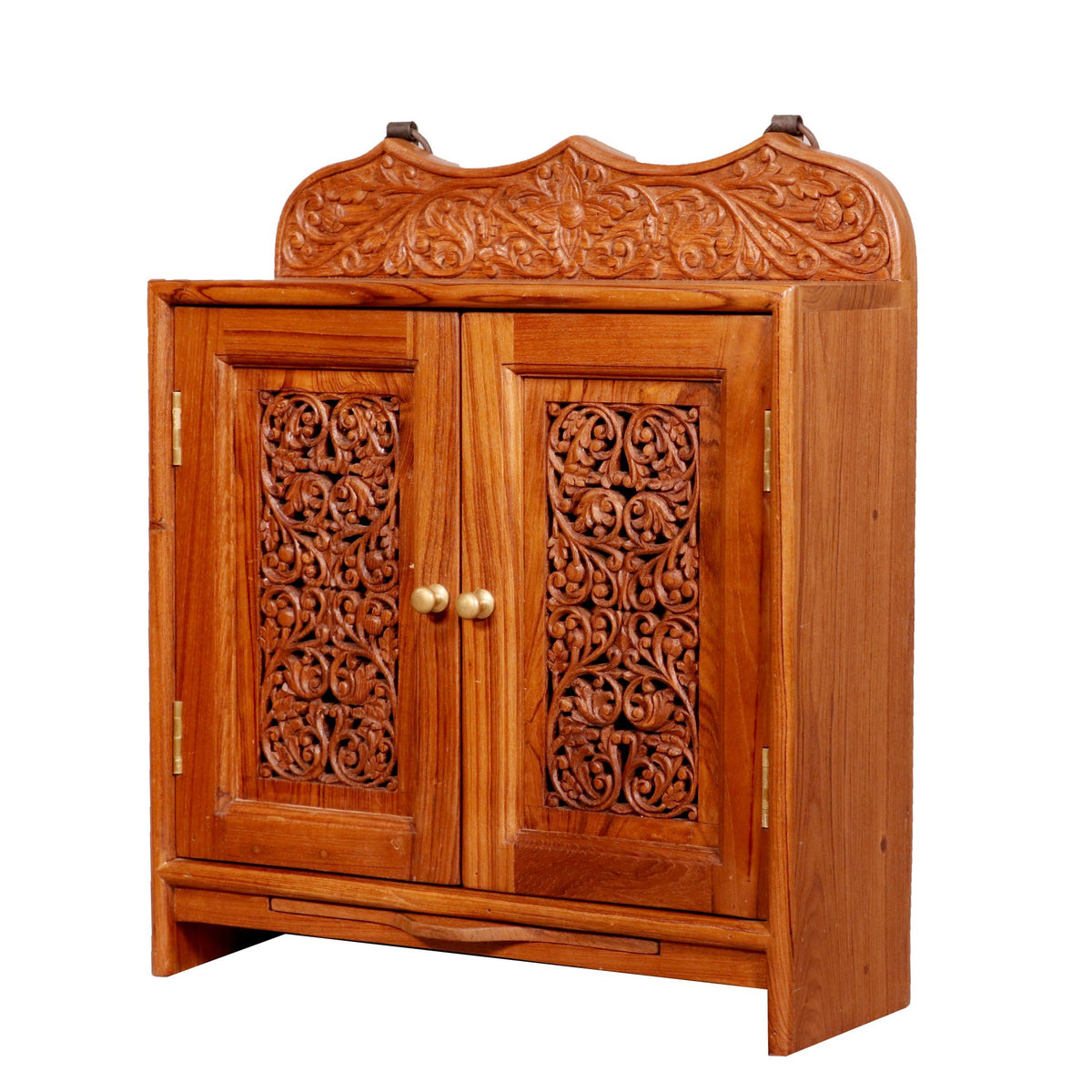 Rowan Carved Panelled Home Temple — view 1