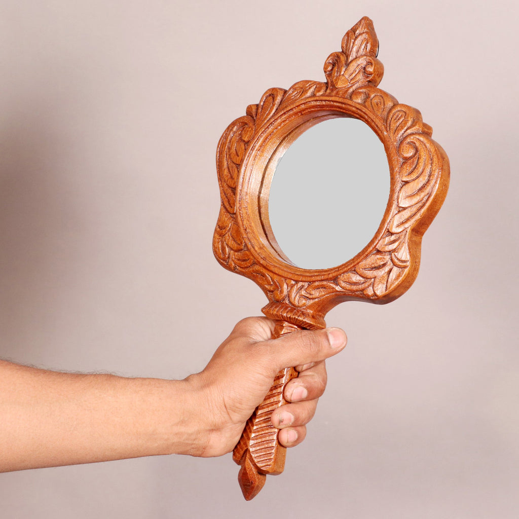 Athena Solid Wood Wall Mirror — view 1