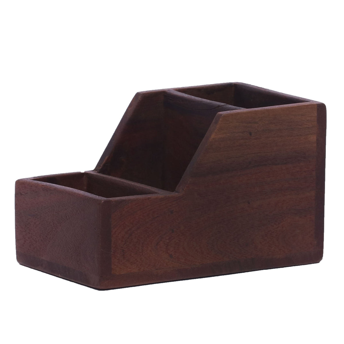 Larkin Solid Wood Sectioned Pen Holder - Dark - product image 5
