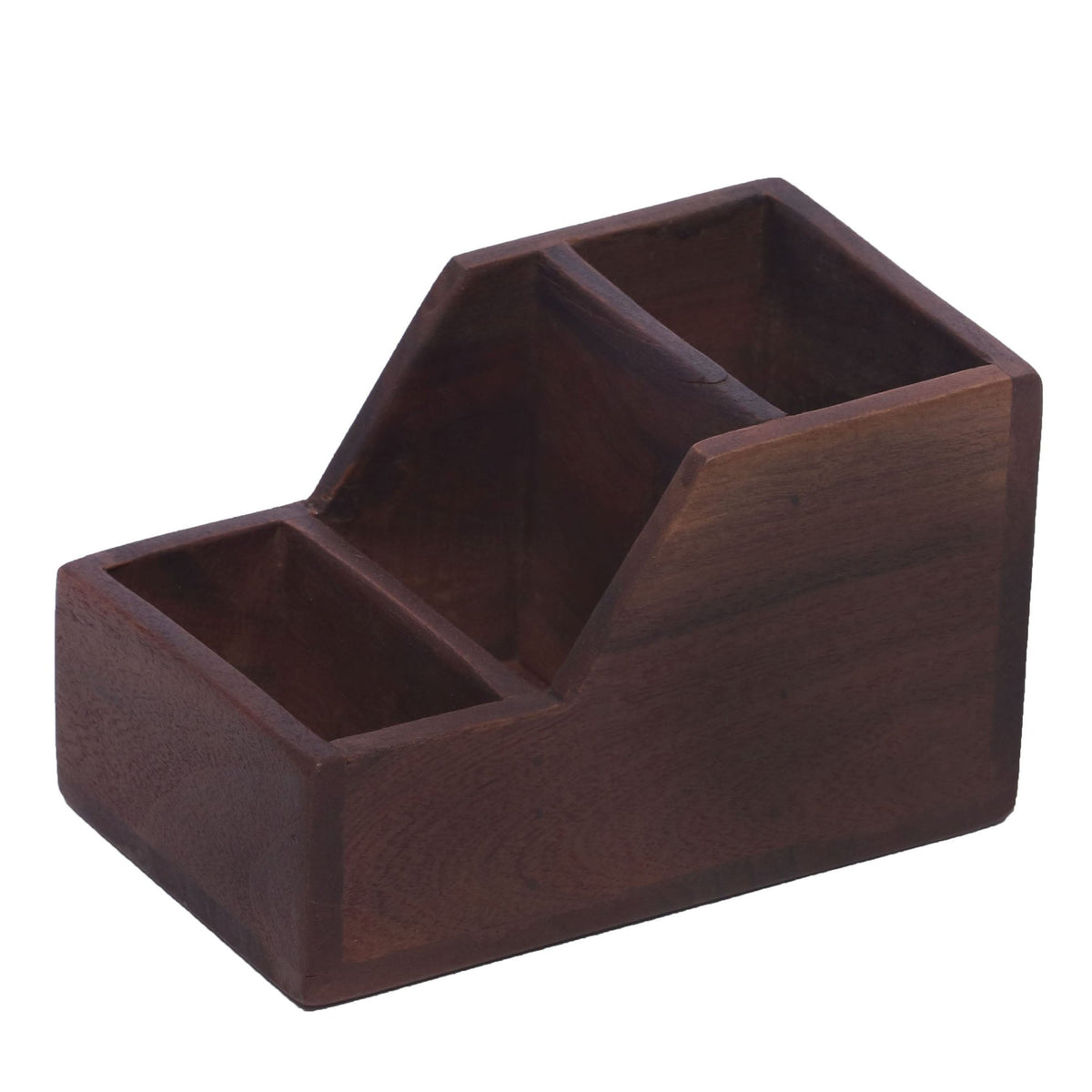 Larkin Solid Wood Sectioned Pen Holder - Dark - product image 4