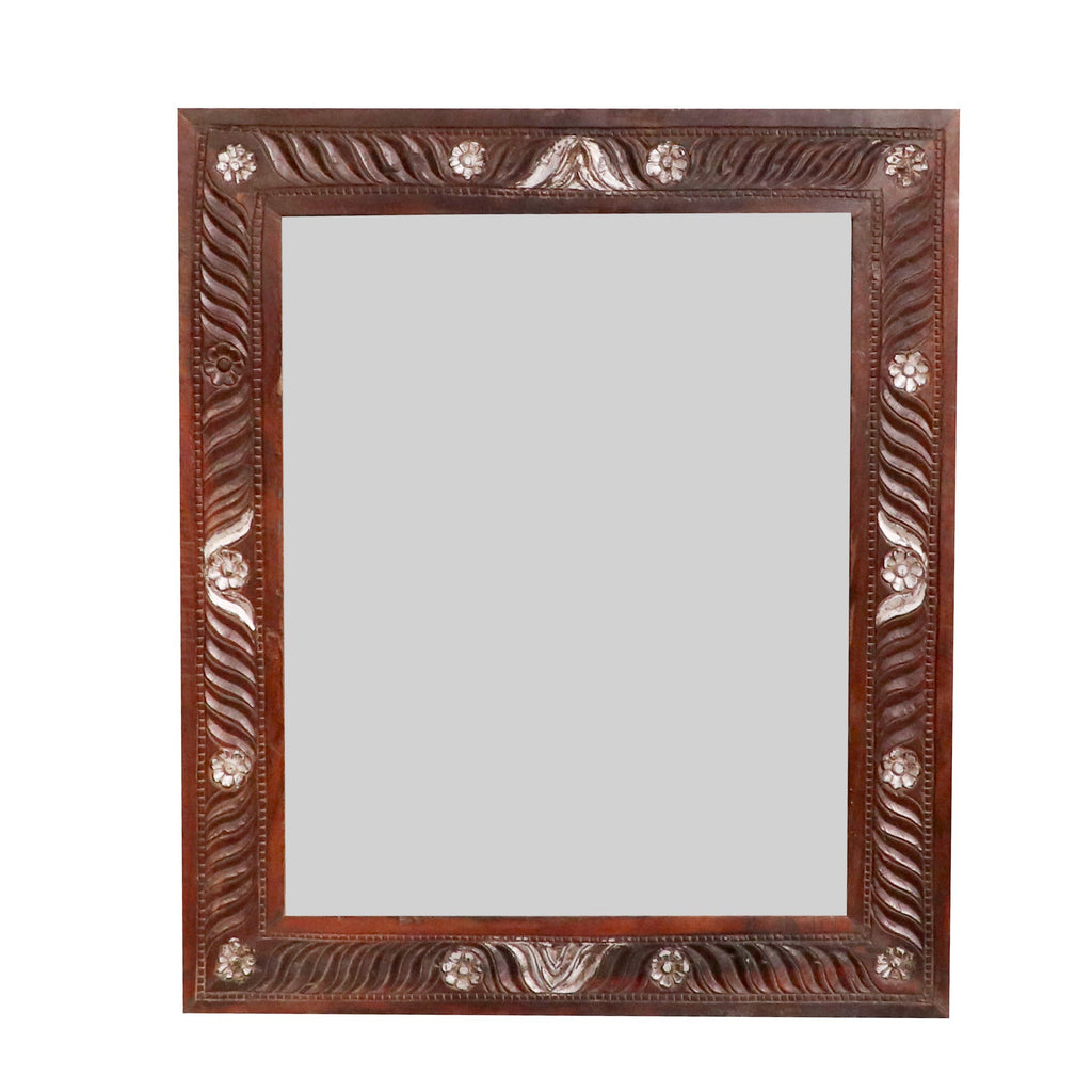 Aster Distressed White Wall Mirror — view 2