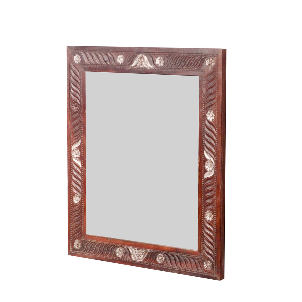 Aster Distressed White Wall Mirror — view 1