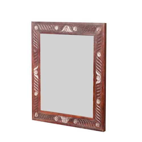 Aster Distressed White Wall Mirror — view 1