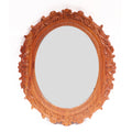 Anais Carved Round Wall Mirror — view 1