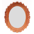 Anais Carved Round Wall Mirror — view 2