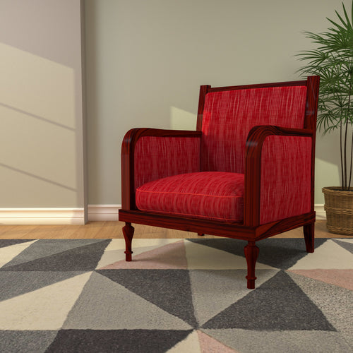 Celine Upholstered Rustic Armchair — view 1