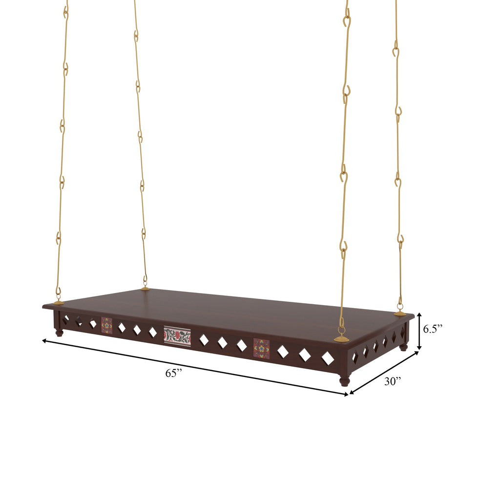 Evora Solid Wood Hanging Swing — view 5
