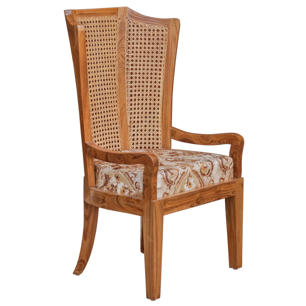Calista Cane Upholstered Armchair — view 2