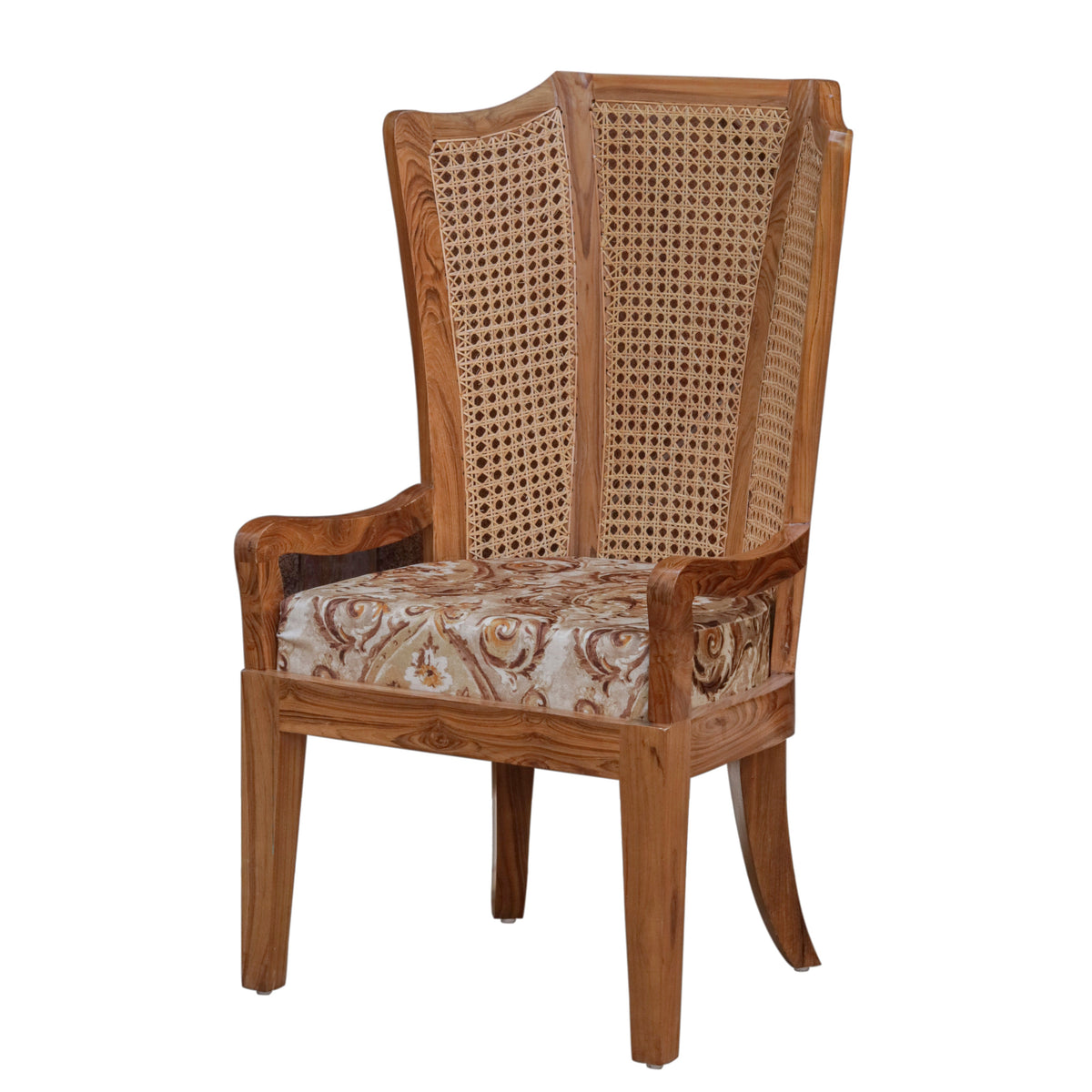 Calista Cane Upholstered Armchair — view 4