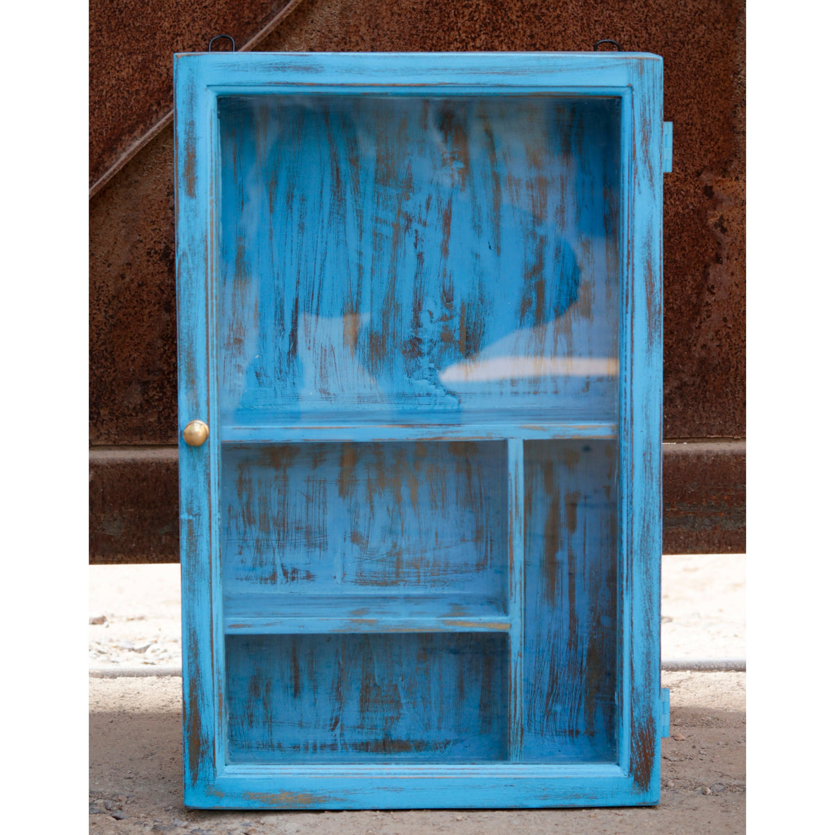 Briar Distressed Blue Wall Cabinet — view 2