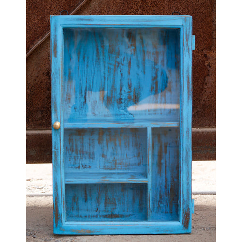Briar Distressed Blue Wall Cabinet — view 2