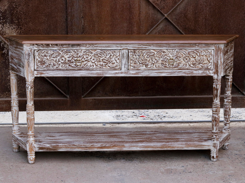 Jolie Distressed Vintage Console Table — view 6