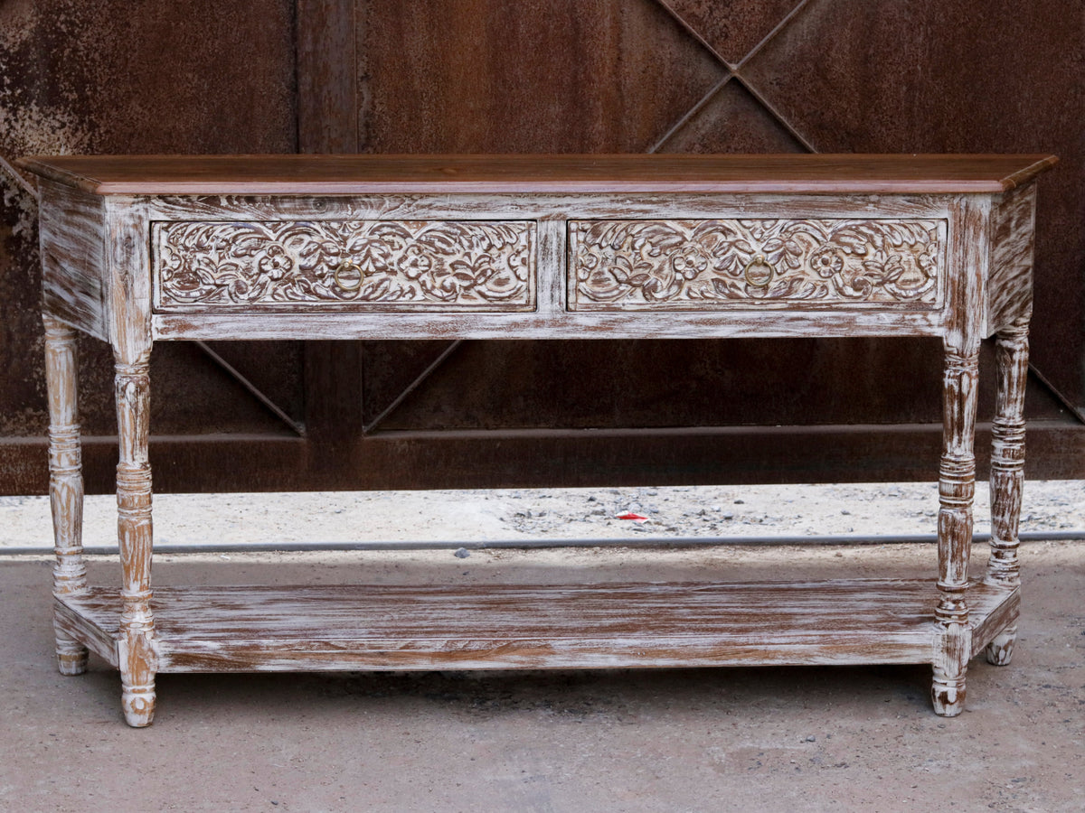 Jolie Distressed Vintage Console Table — view 6