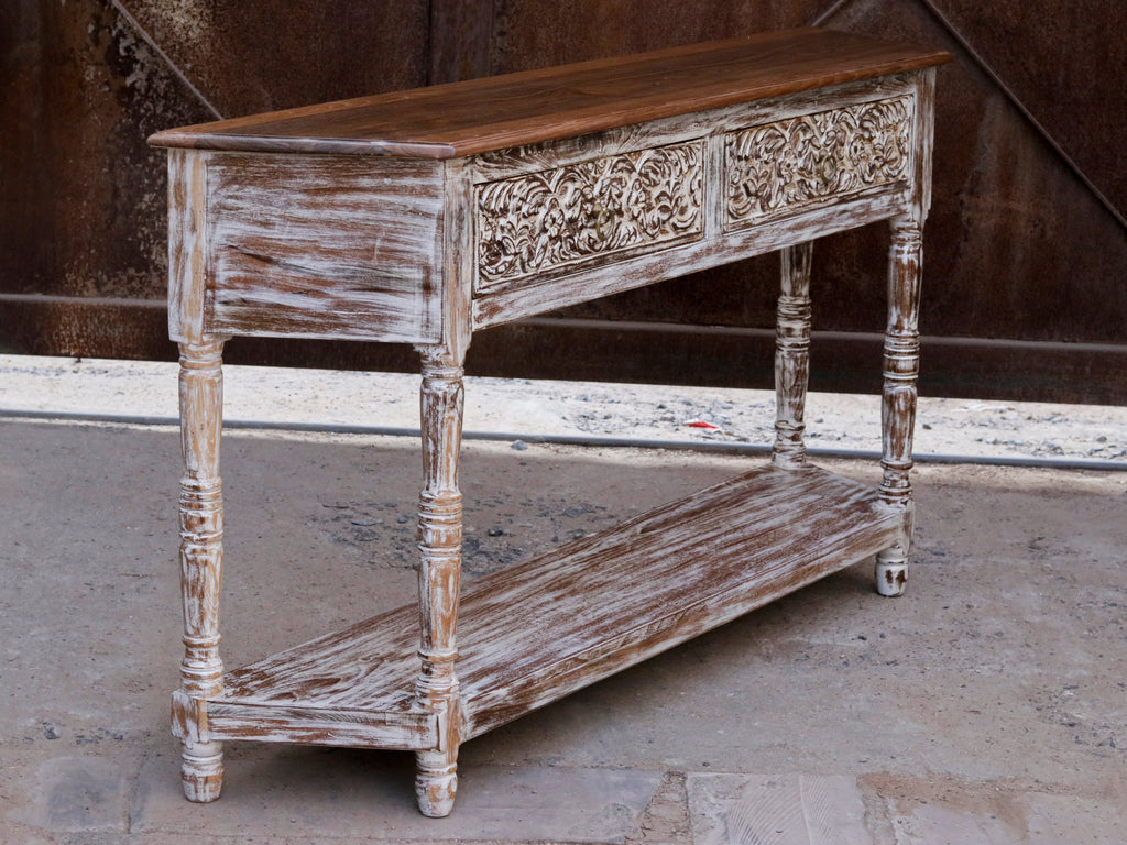Jolie Distressed Vintage Console Table — view 8