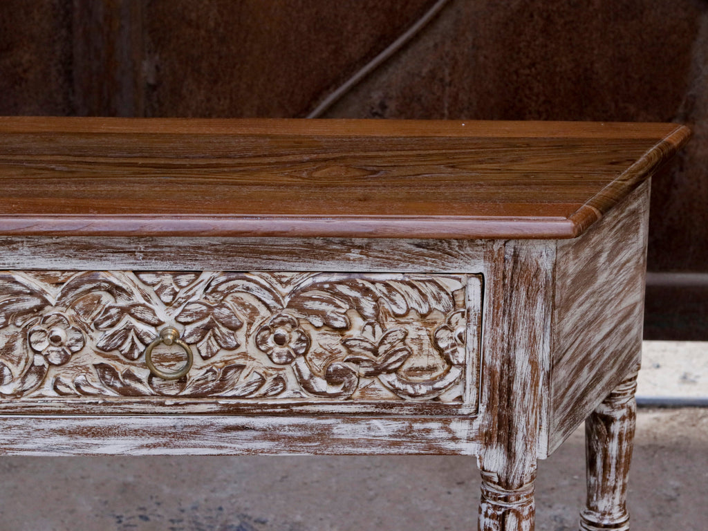 Jolie Distressed Vintage Console Table — view 10
