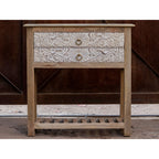 Calista Carved Distressed Drawer Chest — view 3