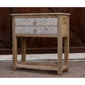 Calista Carved Distressed Drawer Chest — view 1