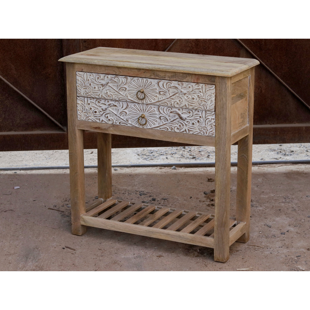 Calista Carved Distressed Drawer Chest — view 4