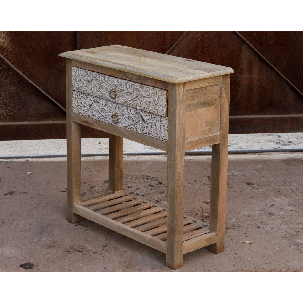 Calista Carved Distressed Drawer Chest — view 5