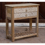 Calista Carved Distressed Drawer Chest — view 7