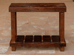 Laurel Slatted Rustic Console Table — view 2