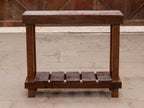 Laurel Slatted Rustic Console Table — view 3