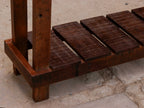 Laurel Slatted Rustic Console Table — view 5