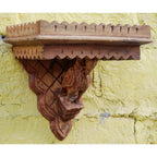 Wren Carved Vintage Wall Shelf — view 1