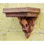 Wren Carved Vintage Wall Shelf — view 2