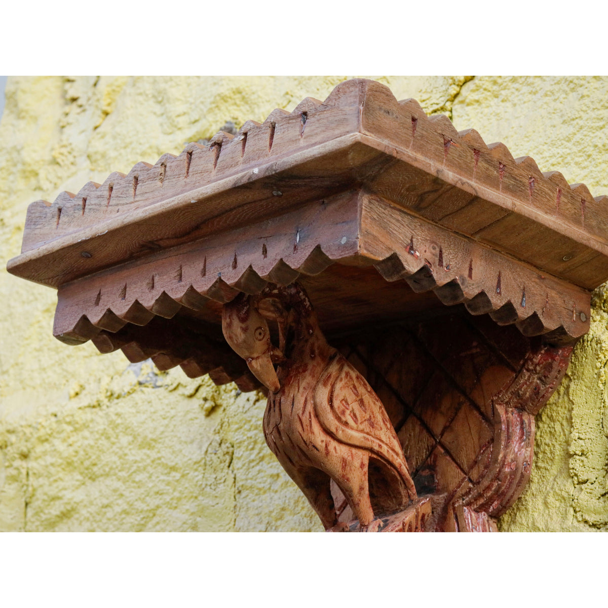 Wren Carved Vintage Wall Shelf — view 4