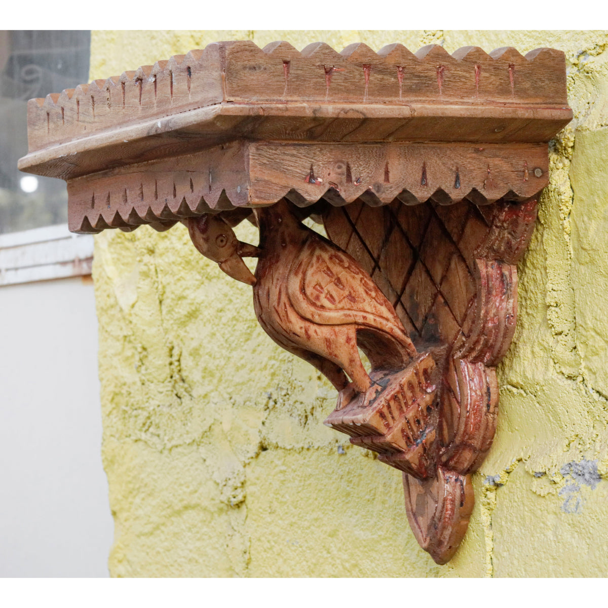 Wren Carved Vintage Wall Shelf — view 5