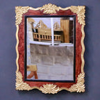 Geneva Square Gold Wall Mirror — view 4