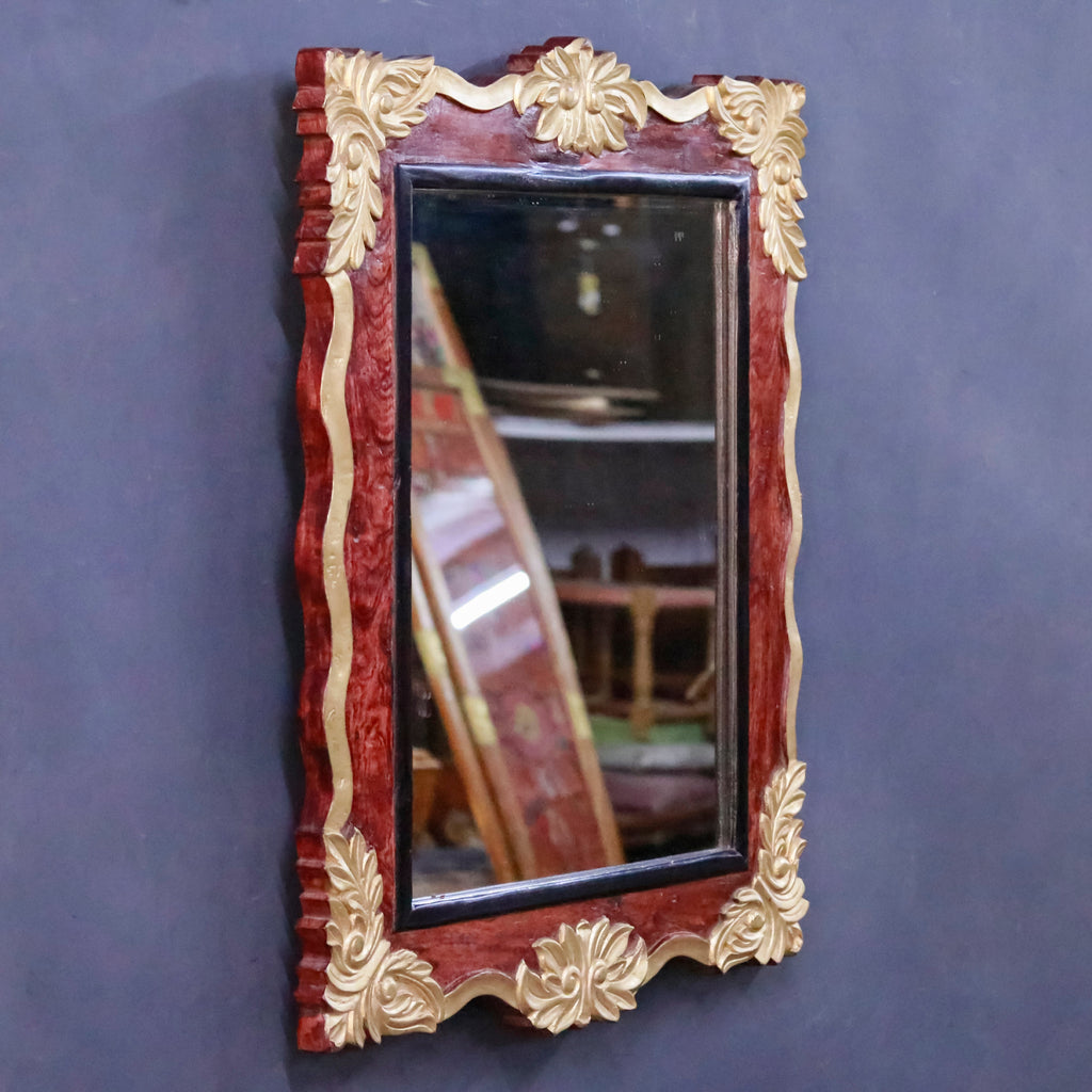 Geneva Square Gold Wall Mirror — view 6