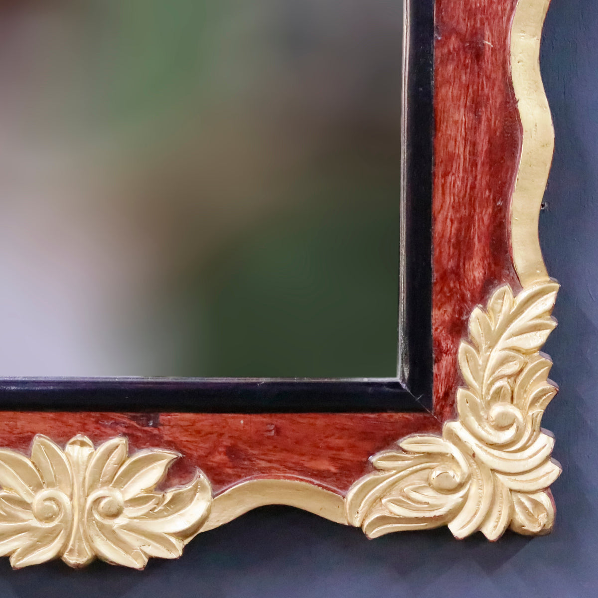 Geneva Square Gold Wall Mirror — view 8