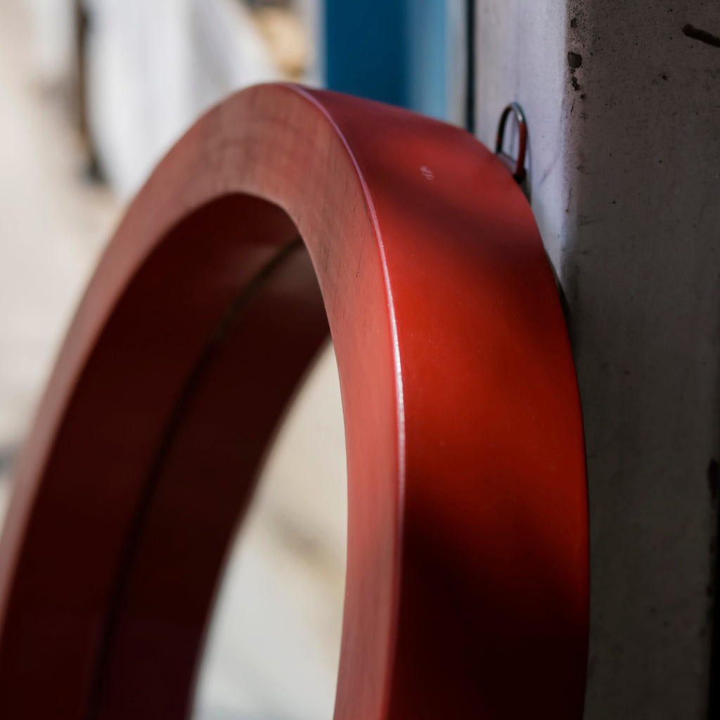 Lucien Round Red Wall Mirror — view 5