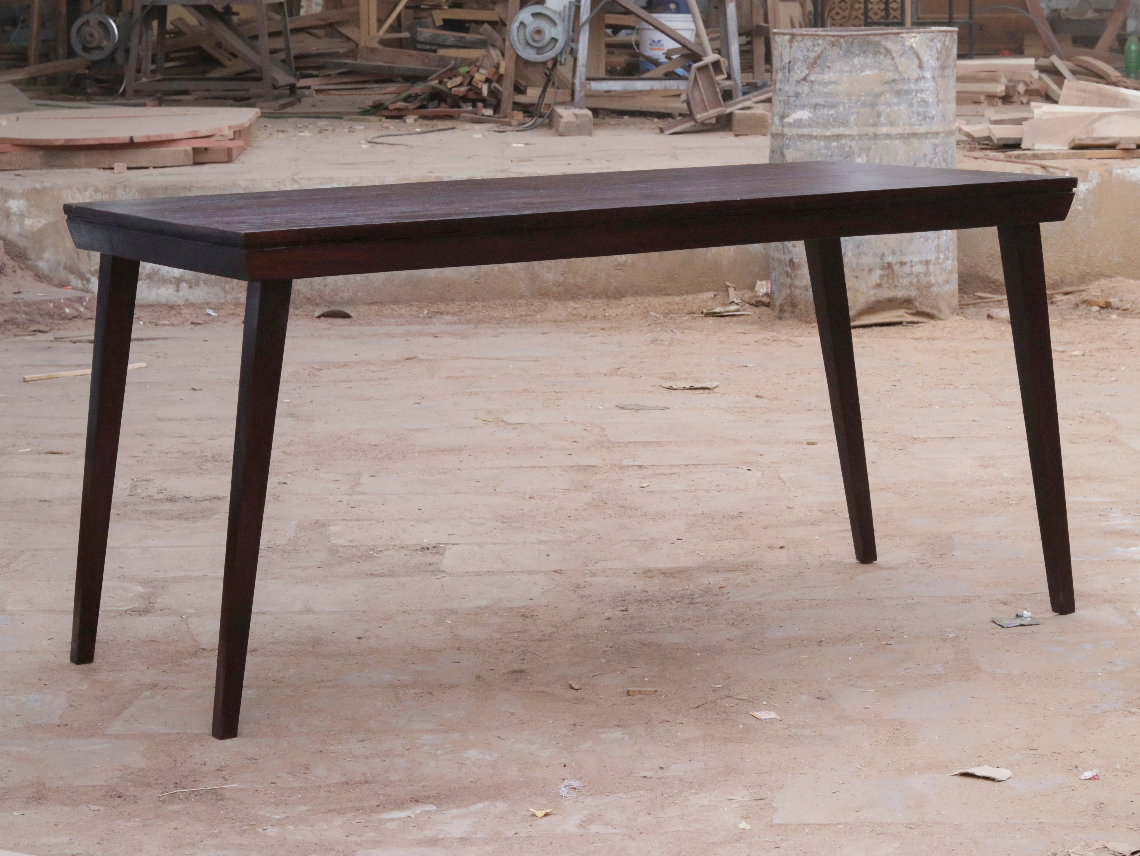 Aesthetic Delight Thin Legs Style Handmade Wooden Dining Table Dining Table